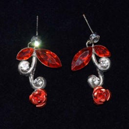 Boucle d'oreille strass rouge Boucle d'oreille strass rouge
