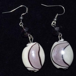 Boucle d'oreille résine violette Boucle d'oreille résine violette