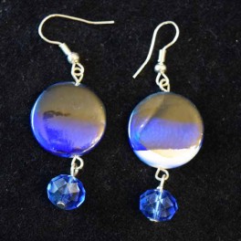 Boucle d'oreille résine bleu Boucle d'oreille résine bleu