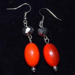 Boucle d'oreille résine rouge Boucle d'oreille résine rouge