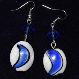 Boucle d'oreille résine bleu Boucle d'oreille résine bleu