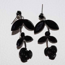 Boucle d'oreille strass noir Boucle d'oreille strass noir