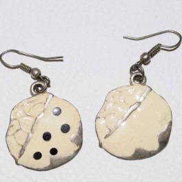 Boucle d'oreille métal beige Boucle d'oreille métal beige
