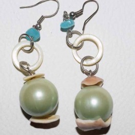 Boucle d'oreille verte Boucle d'oreille verte