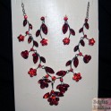 Parure strass rouge
