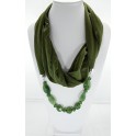 Collier foulard fantaisie vert