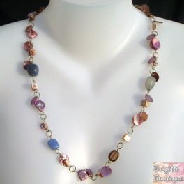 Collier fantaisie violet