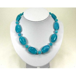 Collier fantaisie bleu turquoise