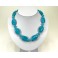 Collier fantaisie bleu turquoise