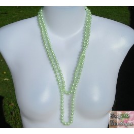 Collier perles de verre vertes