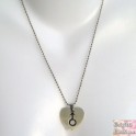 Collier coeur monté sur chaine